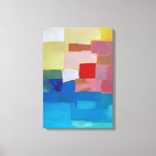 Lienzo Mar/isla/cielo abstractos de la pintura - Plaza