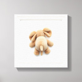 Lienzo Maravillas de elefante artístico en el muro de mar