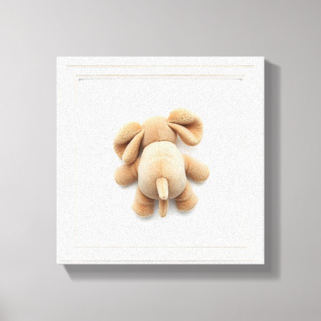 Lienzo Maravillas de elefante artístico en el muro de mar (Anverso)