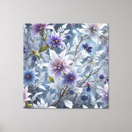 Lienzo Maravillosa Belleza De Flor De Invierno Escarchada