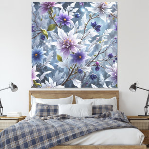 Lienzo Maravillosa Belleza De Flor De Invierno Escarchada