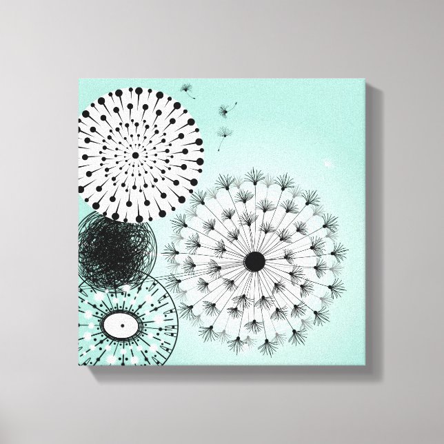 Lienzo Maravilloso Dandelions Blue (Anverso)