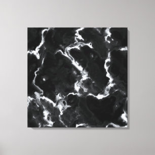 Lienzo Marble negro clásico color blanco personalizado