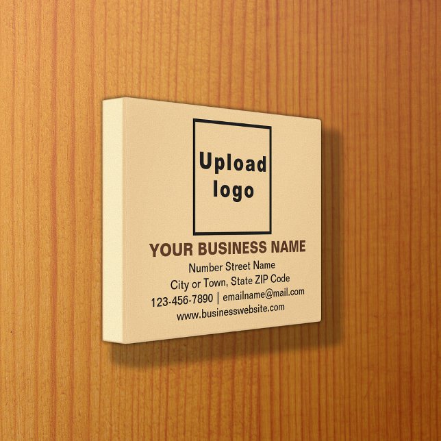 Lienzo Marca comercial sobre el rectángulo marrón claro (Subido por el creador)