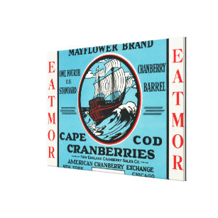 Lienzo Marca de los arándanos de Cape Cod Mayflower