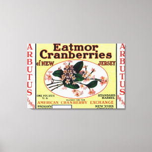 Lienzo Marca de los arándanos de Eatmor del Arbutus