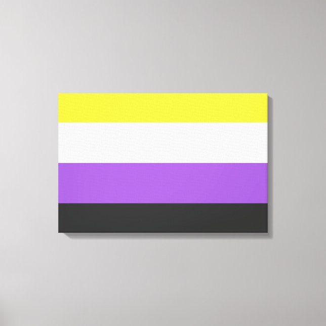 Lienzo Marca Enby (Orgullo no binario) (Anverso)