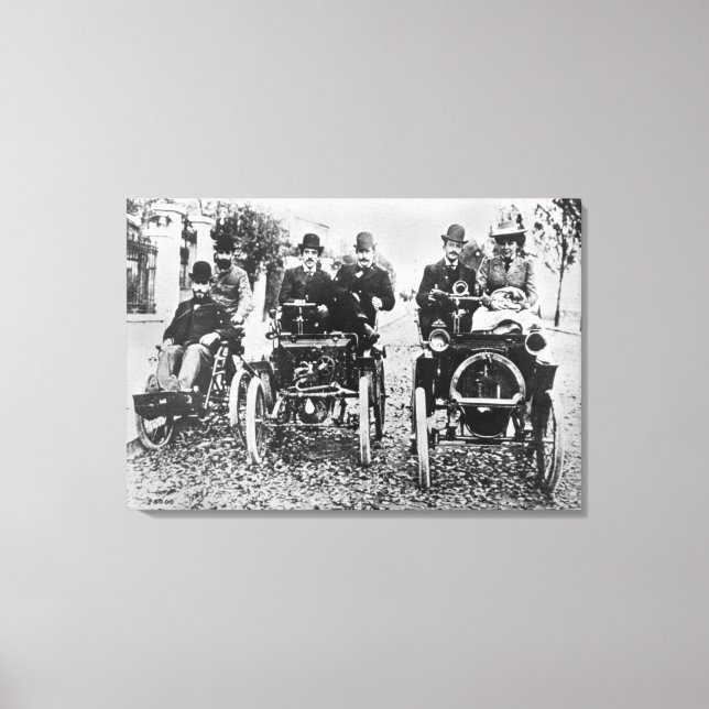 Lienzo Marcel (d.1903) y Louis (1877-1944) Renault driv (Anverso)