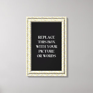 Lienzo Marco blanco disisis "3-D"