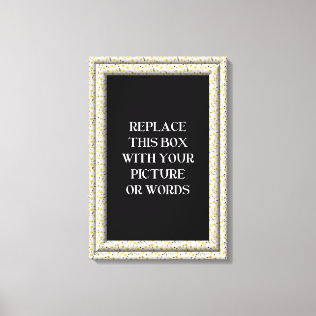 Lienzo Marco blanco disisis "3-D" (Anverso)