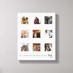 Lienzo Marco de Colage de Fotos Personalizado para Aniver