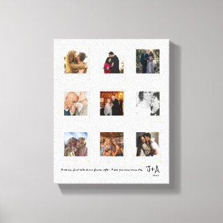 Lienzo Marco de Colage de Fotos Personalizado para Aniver