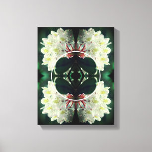 Lienzo Marco de flores de Azalea blanca crea tu propia fo