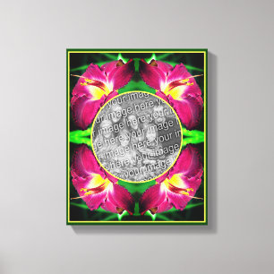 Lienzo Marco de flores diurnas Crea tu propia foto