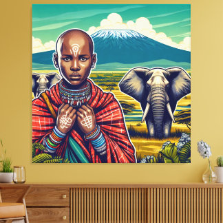 LIENZO MARCO DE MURO DE MASAI ART CANVAS
