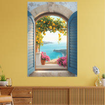 marco de ventana mediterráneo con vista - limón co
