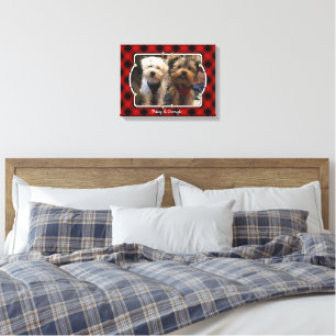 Lienzo Marco fotográfico rojo y negro para Personalizados