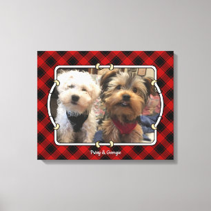 Lienzo Marco fotográfico rojo y negro para Personalizados