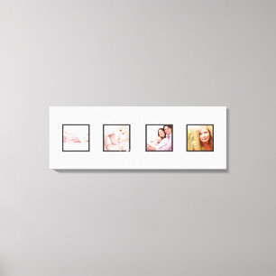Lienzo marcos personalizados para 4 fotos DIY fuente+fond