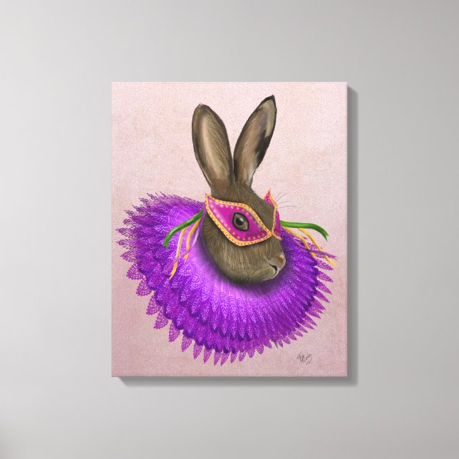 Lienzo Mardi Gras Hare (Anverso)