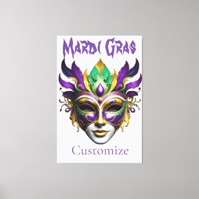 Lienzo Mardi Gras Mask Thunder_Cove (Anverso)