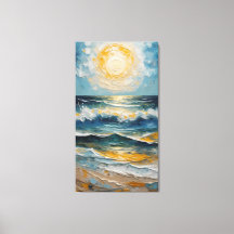 Marea Dorada: Atardecer Impresionista en el Océano
