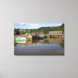 Lienzo Marea media en la Bahía de Fundy en St. Martins, N