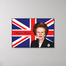 Lienzo Margaret Thatcher - Bandera británica