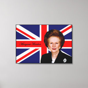 Lienzo Margaret Thatcher - Bandera británica