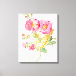 Lienzo Margarita blanca en azul