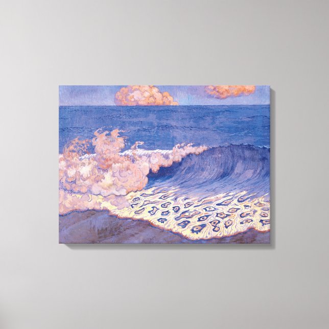 Lienzo Margen azul, Efecto ondulado, c.1893 (Anverso)