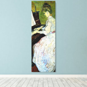 Lienzo Marguerite Gachet al piano de Vincent van Gogh