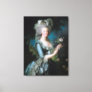 Lienzo María Antonieta con una Rosa por Elisabeth Le Brun