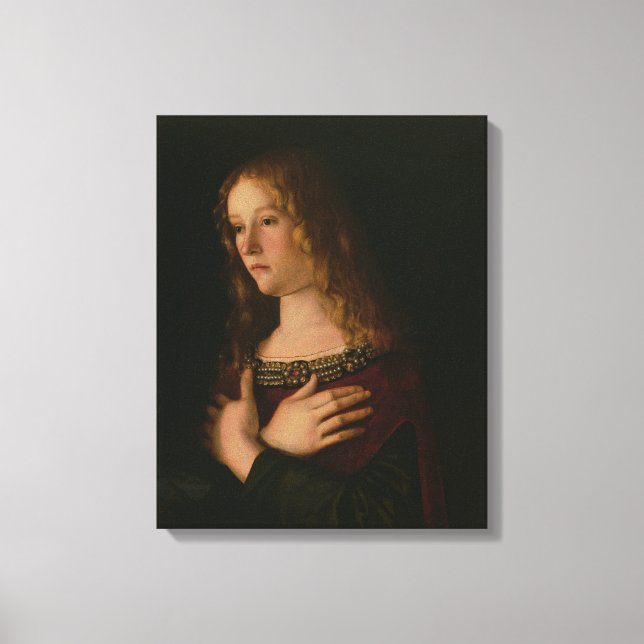 Lienzo María Magdalena, detalle de la Virgen y el Niño w (Anverso)