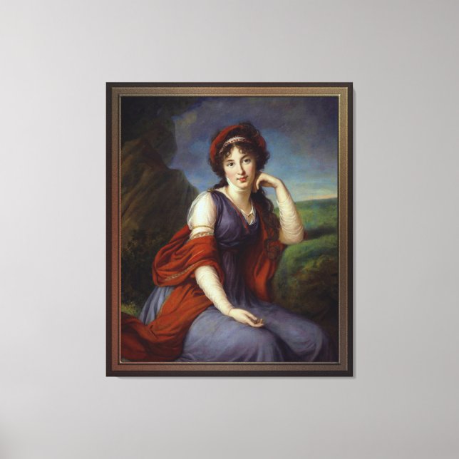 Lienzo Maria Razumovskaya por Elisabeth-Louise Le Brun (Anverso)
