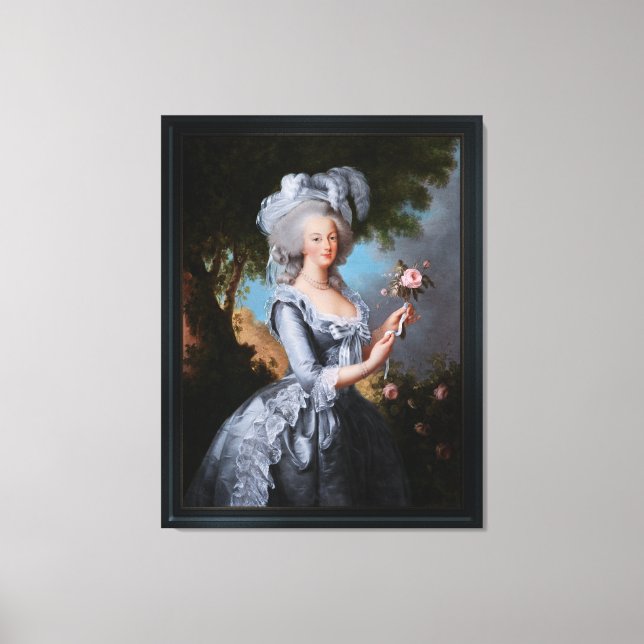 Lienzo Marie Antoinette Con Un Rosa (Anverso)