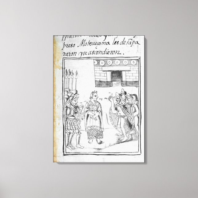 Lienzo Marina interpretando para los españoles (Anverso)