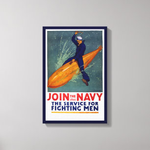 Lienzo Marinero del poster del reclutamiento de la marina