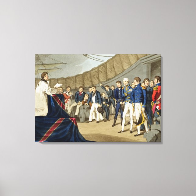 Lienzo Marineros en la oración a bordo del barco de Lord  (Anverso)