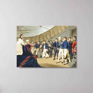 Lienzo Marineros en la oración a bordo del barco de Lord 