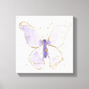 Lienzo Mariposa acuarela Lavender