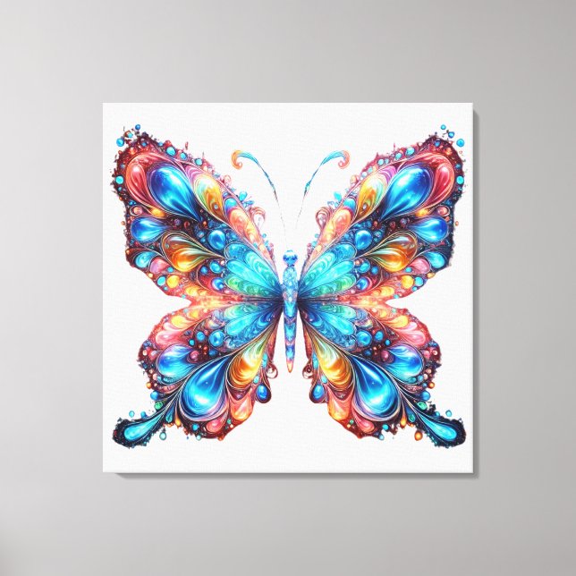 Lienzo Mariposa brillante (Anverso)