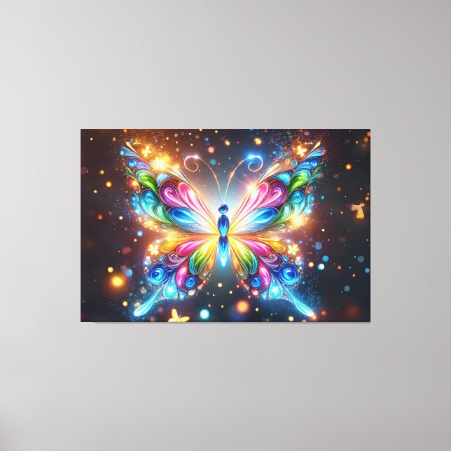 Lienzo Mariposa brillante (Anverso)