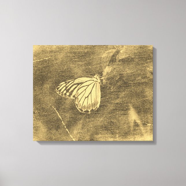 Lienzo Mariposa de época en la flor #2 Vela envuelta (Anverso)