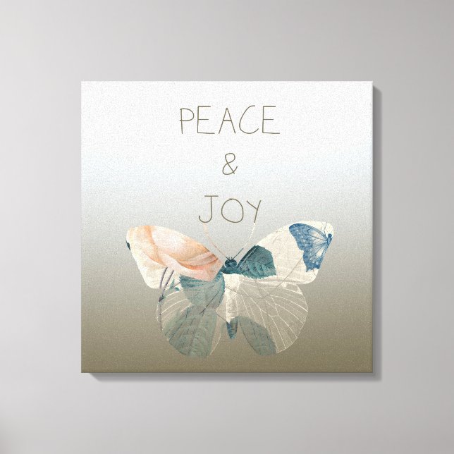 Lienzo Mariposa de paz y alegría (Anverso)