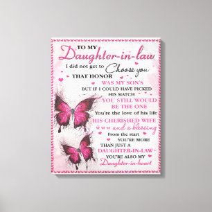 Lienzo Mariposa DIL, también eres mi hija de corazón