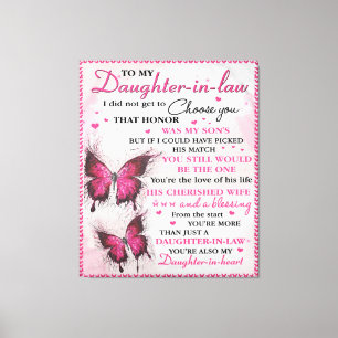 Lienzo Mariposa DIL, también eres mi hija de corazón