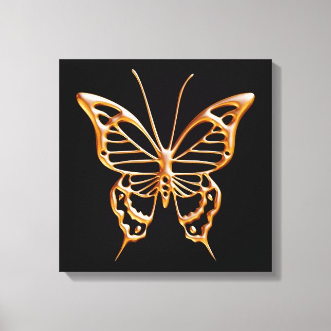 Lienzo Mariposa Dorada (Anverso)