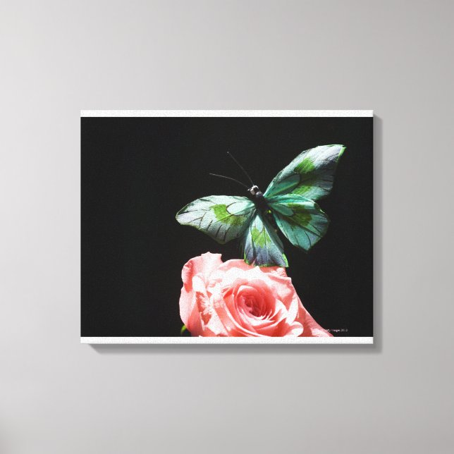 Lienzo Mariposa en flor 2 (Anverso)