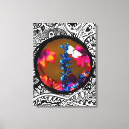 Lienzo Mariposa en la flor